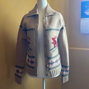 Eddie Bauer lambs wool ski sweater